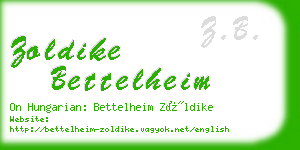 zoldike bettelheim business card